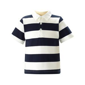 Rachel Riley Girls  Maxi Stripe Polo Shirt, Blue